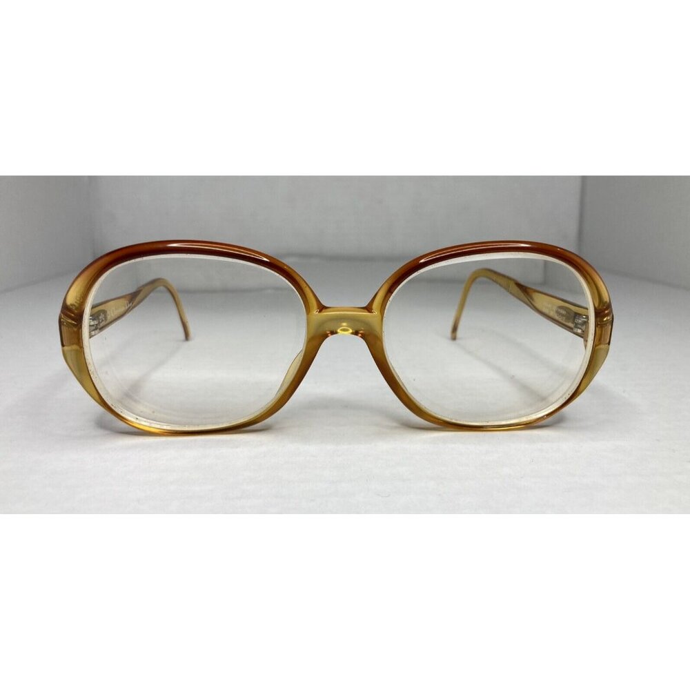 CHRISTIAN DIOR 2076 30 Gold/Brown Round Eyeglasses 53/17 Frames Only